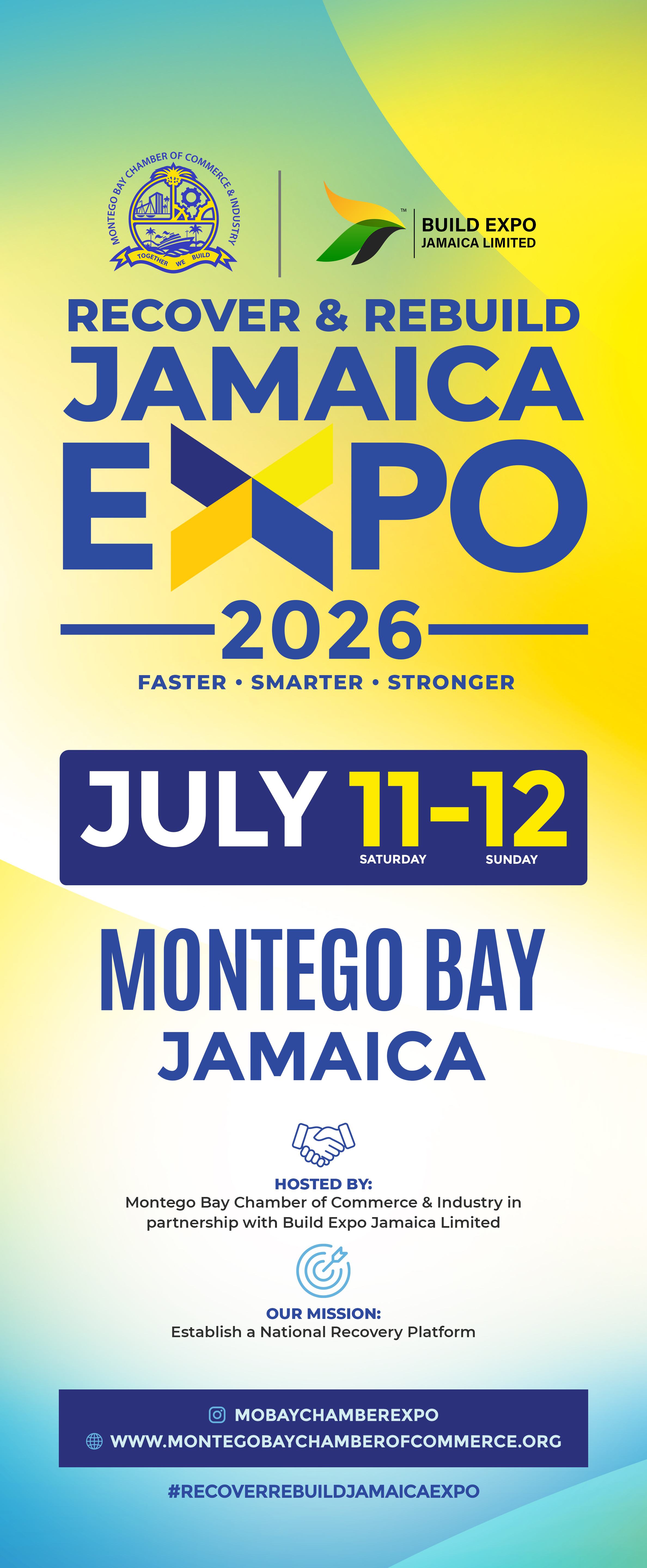 Recover & Rebuild Jamaica Expo 2026 pull-up banner